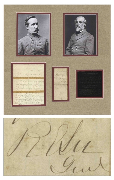 Robert E. Lee Autograph Endorsement Signed From 18 April 1865 -- ''...His Conduct & deportment has been always admirable...''